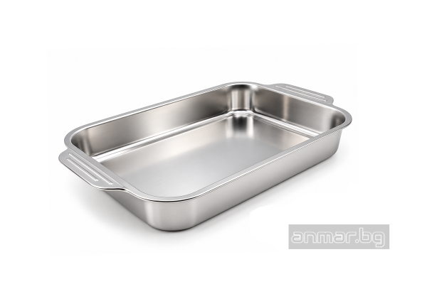 Тава от неръждаема стомана с дръжки, 33×19 см, цена 5,42 €