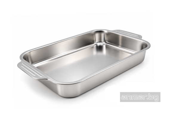 Тава от неръждаема стомана с дръжки 41х24см, цена 7,62 €