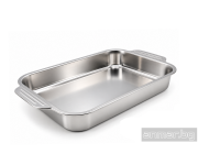 Тава от неръждаема стомана с дръжки, 33×19 см, цена 5,42 €